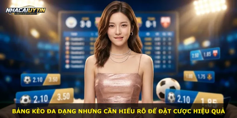 Bảng kèo đa dạng nhưng cần hiểu rõ để đặt cược hiệu quả