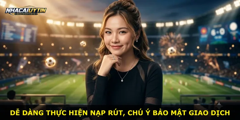 Dễ dàng thực hiện nạp rút, chú ý bảo mật giao dịch