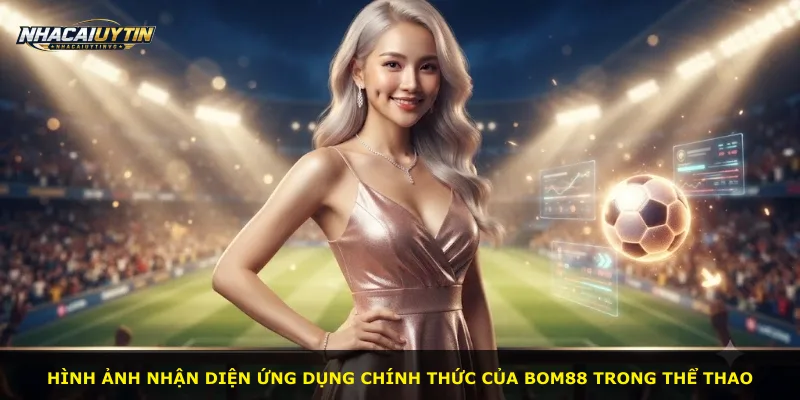 Hình ảnh nhận diện ứng dụng chính thức của Bom88 trong thể thao