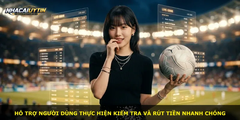 Hỗ trợ người dùng thực hiện kiểm tra và rút tiền nhanh chóng
