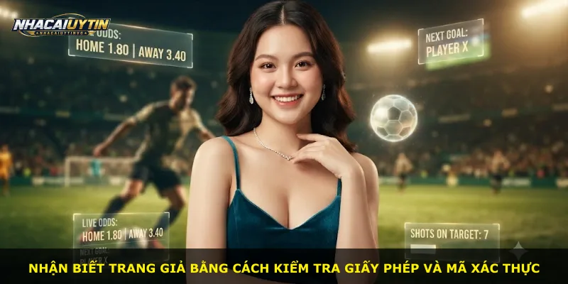 Nhận biết trang giả bằng cách kiểm tra giấy phép và mã xác thực