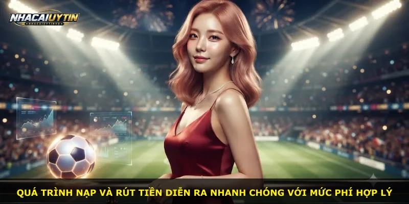 Quá trình nạp và rút tiền diễn ra nhanh chóng với mức phí hợp lý