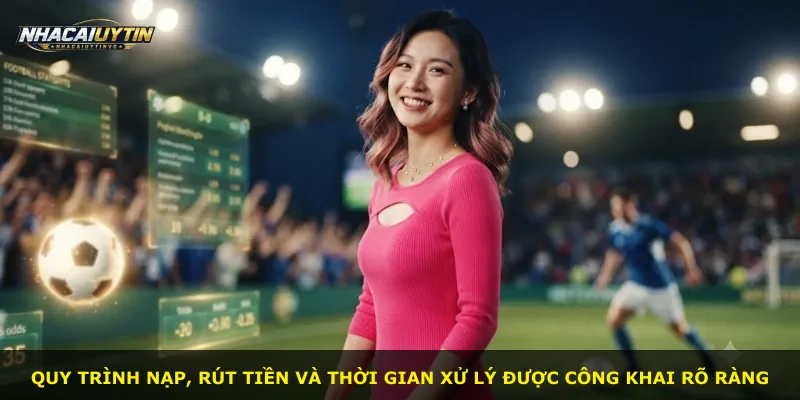 Quy trình nạp, rút tiền và thời gian xử lý được công khai rõ ràng