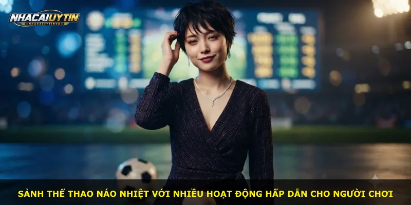 Sảnh thể thao náo nhiệt với nhiều hoạt động hấp dẫn cho người chơi