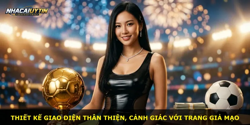 Thiết kế giao diện thân thiện, cảnh giác với trang giả mạo