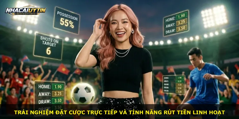 Trải nghiệm đặt cược trực tiếp và tính năng rút tiền linh hoạt